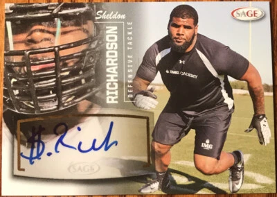 2013 SAGE Autographs Silver Sheldon Richardson #45 Missouri Tigers - Image 1 of 2