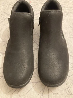 Clarks Cloudsteppers Botines Informales Negros 9 Anchos W NUEVO Cremallera Lateral Foto 1 de 4
