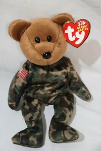 TY Beanie Baby - HERO the USO Military Bear (w/ U.S Flag on Arm) (8.5 inch) - Bild 1 von 4
