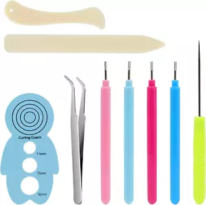 9 Pieces Multifunctional Slotted Quilling Tool Supplies Kit: Ergonomic Tools - Picture 1 of 7