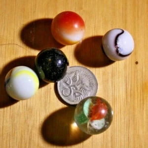 5 x Vintage marbles each 1.5 cm - Bild 1 von 3