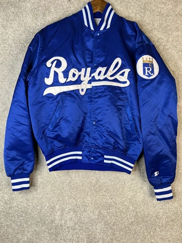 Vintage Kansas City Royals Diamond Collection Starter Jacket Made USA Med Satin Cover