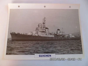CARTE FICHE NAVIRES DE GUERRE GUICHEN 1941 ESCORTEUR D'ESCADRE - Picture 1 of 1