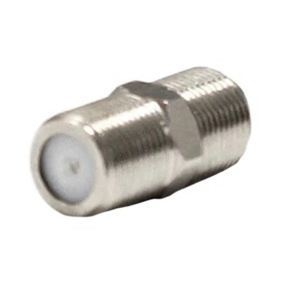 1pc F Type Female to Female Jack RF Coax Adapter Connector Straight Nickelplated - Image 1 of 3
