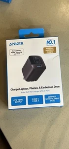 Anker Fast Charger 67W 3 port For Laptops, Phones & Earbuds At Once - Photo 1 sur 2