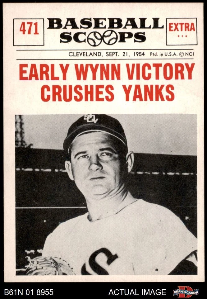 1961 Nu-Card Scoops #471  Early Wynn  Victory Crushes Yanks White Sox HOF 7 - NM - Image 1 of 1