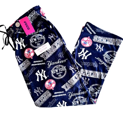FOREVER COLLECTIBLES NEW YORK NY YANKEES * BRONX BOMBERS * FLEECE LOUNGE PAJAMA PANTS Men SM L XL 2XL