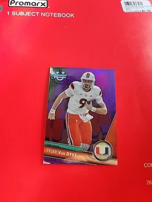 2023 Bowman University Chrome - Purple Refractor #13 Tyler Van Dyke /399 (RC) - Image 1 of 2