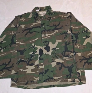 VTG Ranger Shirt Men Large Green Brown Camouflage Cargo Button Up Hunting USA - Picture 1 of 6