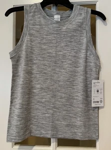 NWT Athleta Ascent Seamless Tank med Heather grey Breathable High Neck Top - Picture 1 of 5