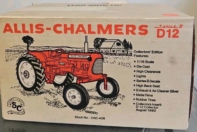 Allis Chalmers Toy Tractor Model D-12 1990 Collector Edition 1/16 W/BOX - Image 1 of 4
