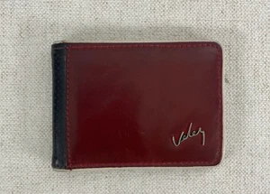 Velez Herren-Geldbörse aus Leder mit Doppelfaltung Größe 4,5 x 3,5 Zoll rot schwarz klassisch 8 Kartenfächer - Bild 1 von 13