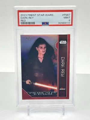 2023 Topps Star Wars Finest FN67 Dark Rey Red Refractor 4/5 PSA 9 Mint - Image 1 of 2