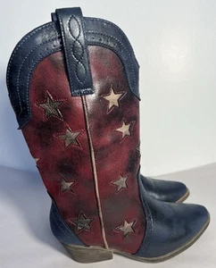 Cowgirl Damen Stiefel Gr. 10M Sugar Tammy Boots Sterne rot blau 4. Juli - Bild 1 von 12