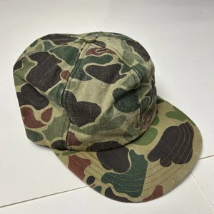 Cappello berretto mimetico pelle di rana vintage caccia bosco made in USA idrorepellente a scatto - Foto 1 di 4