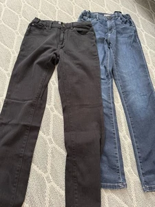 DL 1961 Boy's Black And Dark Blue- 2 Pairs Brady Slim Jeans Pants Size 14 Mint - Picture 1 of 3