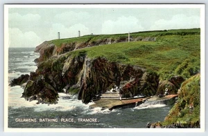 Postcard Gillamene Bathing Place Tramore Ireland Coastal Scene - Picture 1 of 2