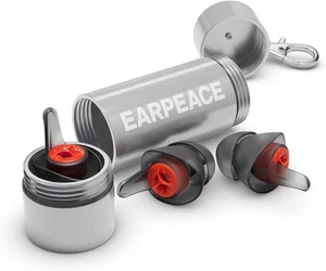 Moto Pro EARPEACE Motorcycle Wind Noise Protection Earplugs Smoke/Red NEW! - Picture 1 of 10