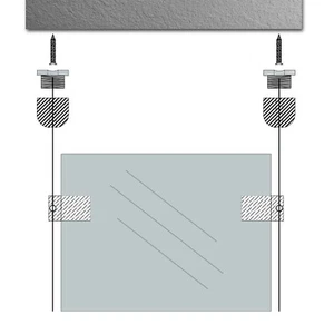 2 CEILING CABLE WIRE KIT SIGN LIGHT HANGER SUSPENDED SHOP POSTER DISPLAY KIT - Picture 1 of 7