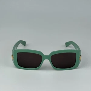 Gucci Men Sunglasses Sage Green Grey Rectangle GG1403S 004 NEW - Picture 1 of 11
