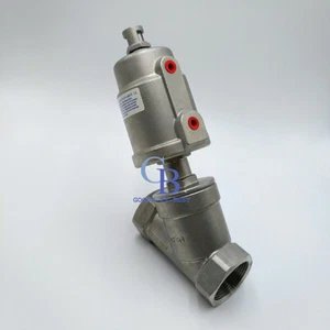 2" NPT Single Acting Air Actuated Angle Seat Valve NC Stainless Steel 304 - Picture 1 of 6