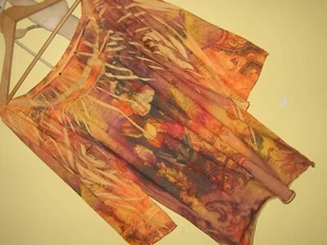 Top campesino floral naranja talla L* reg - Imagen 1 de 5