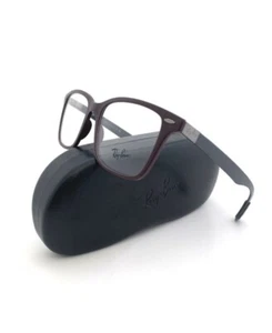New Ray-Ban Acetate RB 7144 5771 53 18 150 Unisex Eyeglasses Burgundy liteforce - Picture 1 of 10