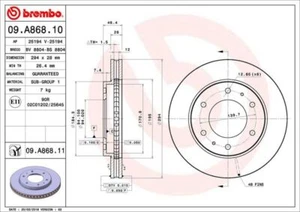 Brembo Front Brake Rotors Set 09.A868.11 - Picture 1 of 2