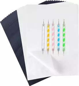 150 Pieces Black White Carbon Transfer Paper Set Tracing Paper Carbon Graphite C - Picture 1 of 8