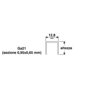 PUNTI 12,8x14 mm14 1000PZ x PUNTATRICE SPILLATRICE PNEUMATICA 8016 VALEX 1455587 - Foto 1 di 1