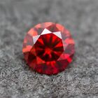 Véritable certificat rouge grenat 0,5 ct pierres précieuses rondes moissanite passe test diamant