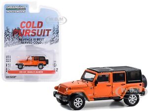 2010 JEEP WRANGLER UNLIMITED ORANGE "COLD PURSUIT" 1/64 BY GREENLIGHT 62010 E