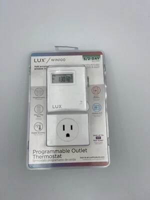 Lux WIN100 Programmable Outlet Thermostat - Image 1 of 2