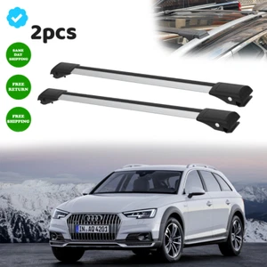 For Audi A4 B8 2008-2016 Allroad Quattro Roof Rack Cross Bars Silver Roof Bar 2x - Picture 1 of 23