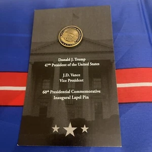 Donald J. Trump J.D. Vance 2025 Presidential Inaugural Lapel Pin - Picture 1 of 3