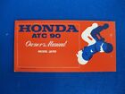 Honda 1972 Atc90 Us90 New Old Stock Factory Original Owners Manual F619
