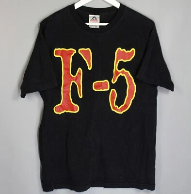 WWE WORLD WRESTLING ENTARTAIMENT 2002 F-5 BLACK SHIRT BROCK LESNAR SIZE XL - Image 1 of 4