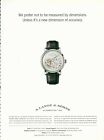 A. Lange & Sohne Watch Magazine Print Ad Advert Jewelry  Accessories  Vtg 2011