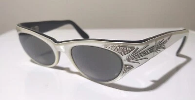Vintage LIBERTY WINSUM CATEYE Like SUNGLASSES FRAMES Pearl Rhinstones 60s - Image 1 of 4