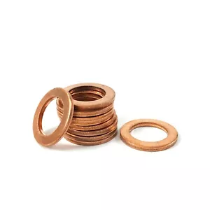 10X M10 BRAKE CALIPER HOSE BANJO BOLT COPPER CRUSH SEALING WASHERS BBF3211X10A - Picture 1 of 1