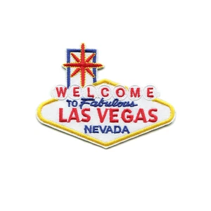 Insegna Welcome To Las Vegas ricamata ferro su toppa fai da te applique - Foto 1 di 2