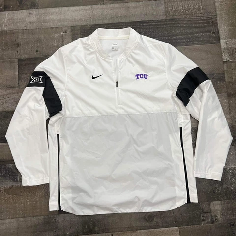 TCU Track Mens Extra Large White Nike On Field Pullover Horned Frogs Cover