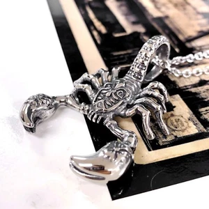 Collar colgante Escorpio zodiaco colgante gótico acero inoxidable - Imagen 1 de 6