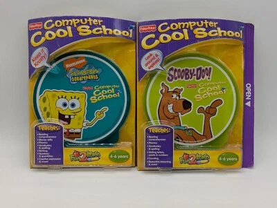 2-Fisher-Price Computer Cool School SCOOBY-DOO & SpongeBob Homeschool*4-6 Years - Image 1 of 4