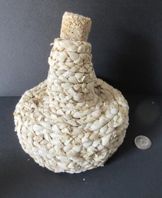 "Salt Basket" - traditional Iroquois corn husk basket-Paul St. John-Mohawk - Image 1 of 4