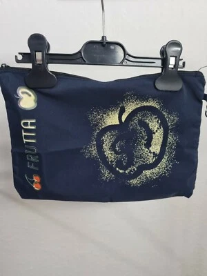 Pochette Zip Portacellulare Frutta Blu Scuro Portafoglio  - Immagine 1 di 4