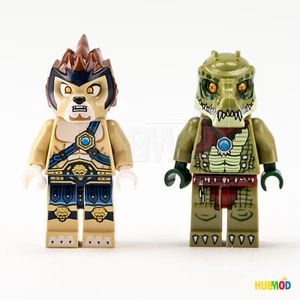 LEGO Legends of Chima Crawley Crocodile and Lennox Lion Minifigure Minifig - Picture 1 of 3