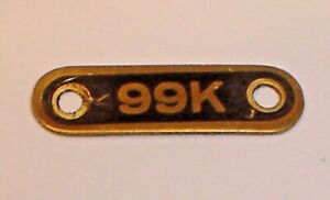 Vintage 1956 Singer Model 99K Brass Sewing Machine ID Tag Plate / Badge / Plaque