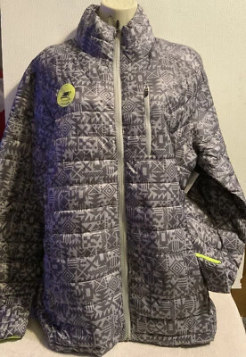 Chaqueta Para Hombres Gris Cálida Talla Med Embalable Xersion Patrón Geométrico Nueva Foto 1 de 2