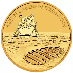 Perth Mint 2019 1 oz Gold coin BU 50 TH Anniversary of the Moon Landing - Bild 1 von 2